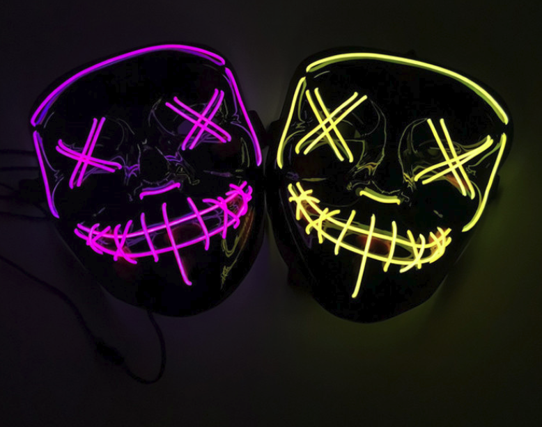 New Halloween Neon LED Mask Party Costume Purge Masks scary horror mask Cosplay