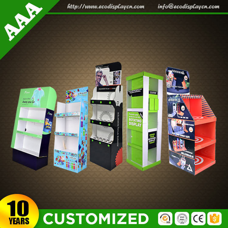 Custom Supermarket Shipper Stacker Display Retail Chocolate POS Cardboard Floor Displays