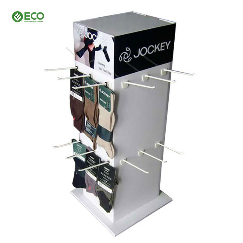 Sock  Hanging Cardboard Shelf Socks Display Countertop Counter Sock Display Rack Stand