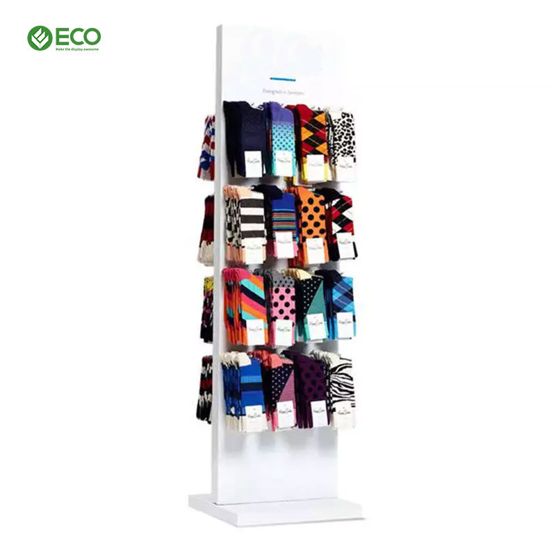 Sock  Hanging Cardboard Shelf Socks Display Countertop Counter Sock Display Rack Stand