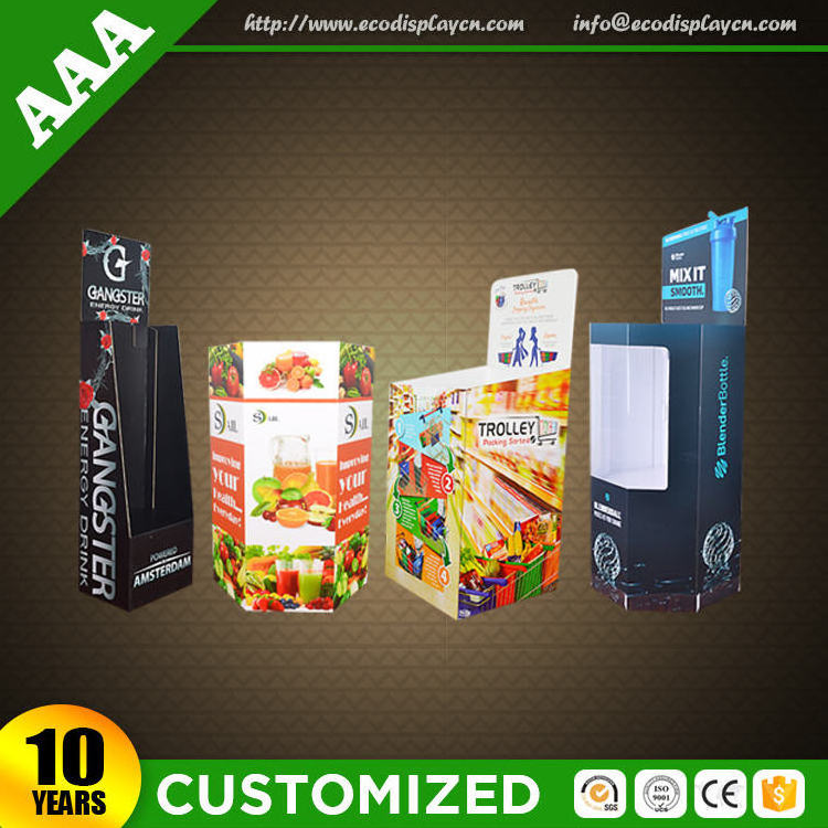 Custom Supermarket Shipper Stacker Display Retail Chocolate POS Cardboard Floor Displays