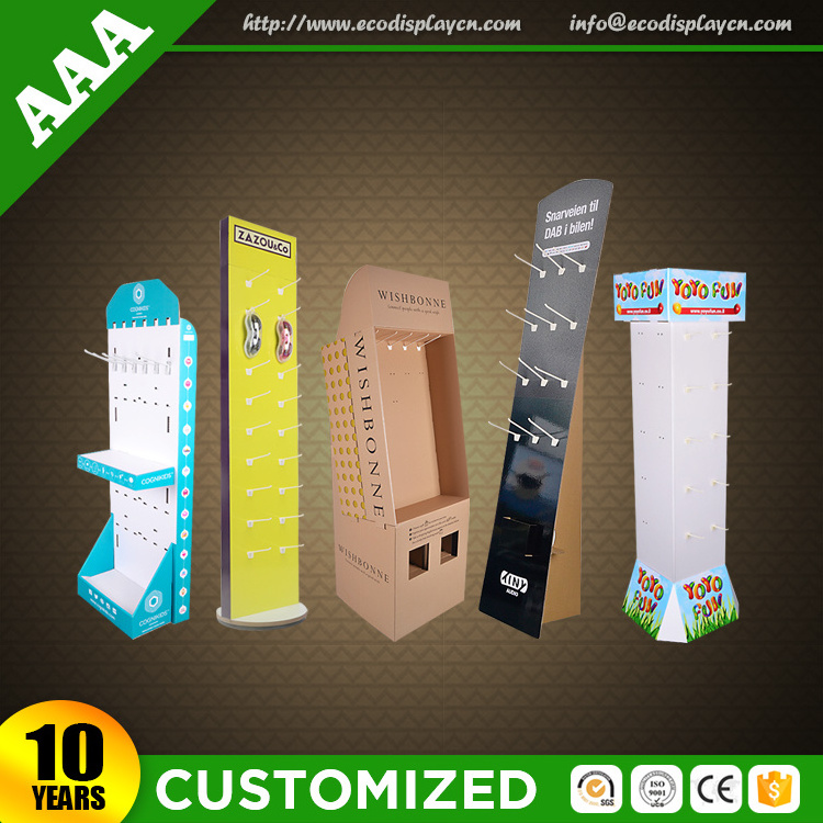 Wholesale Pop Up Cardboard Retail Store Floor Shoes Display Rack