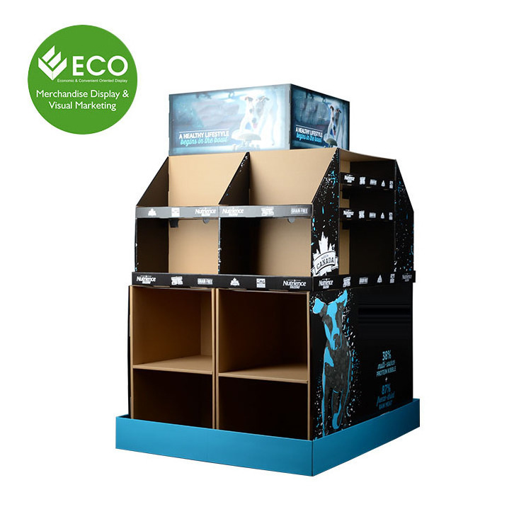 ECO Custom Corrugated Shirt T Shirts Clothing Pop Cardboard Floor Display stand For Clothes