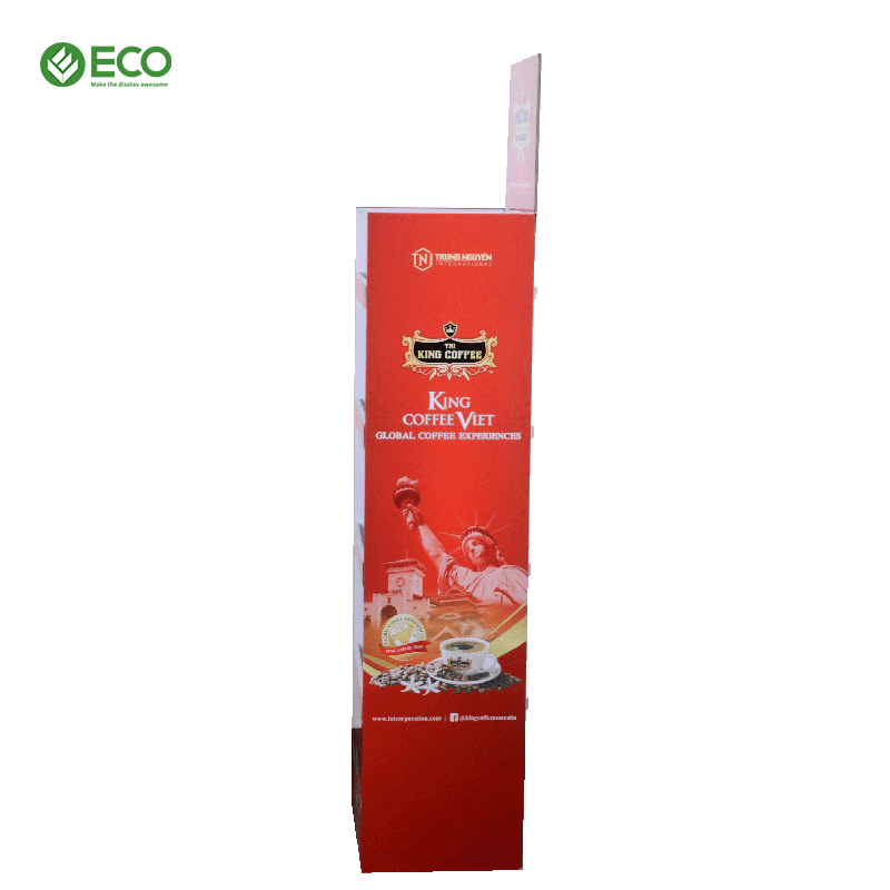 Supermarket Display Stands for Food Potato Chips Coffee Bean Chocolate Custom Retail Cardboard Floor Display Stand