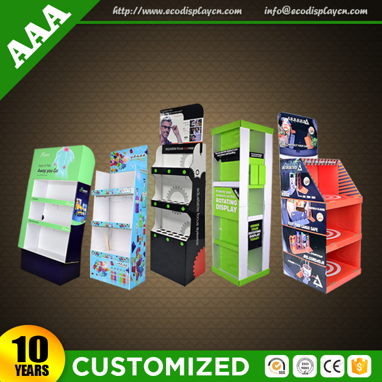 POS Hot Sale Paper Display Cabinet For Cosmetics Makeup Display Stand