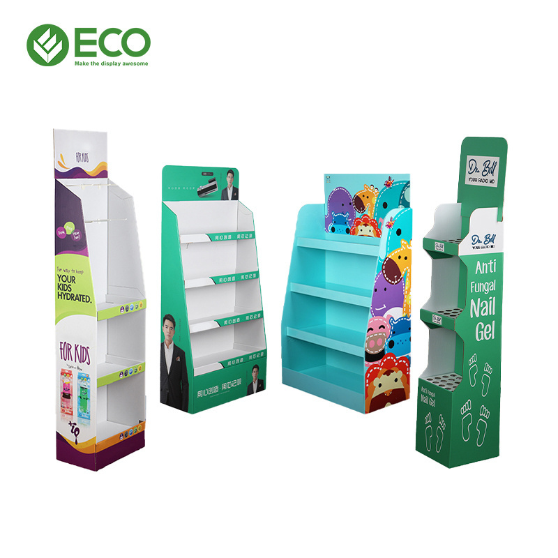 T-shirt Corrugated Cardboard Display Racks Clothing Shop Pallet Display