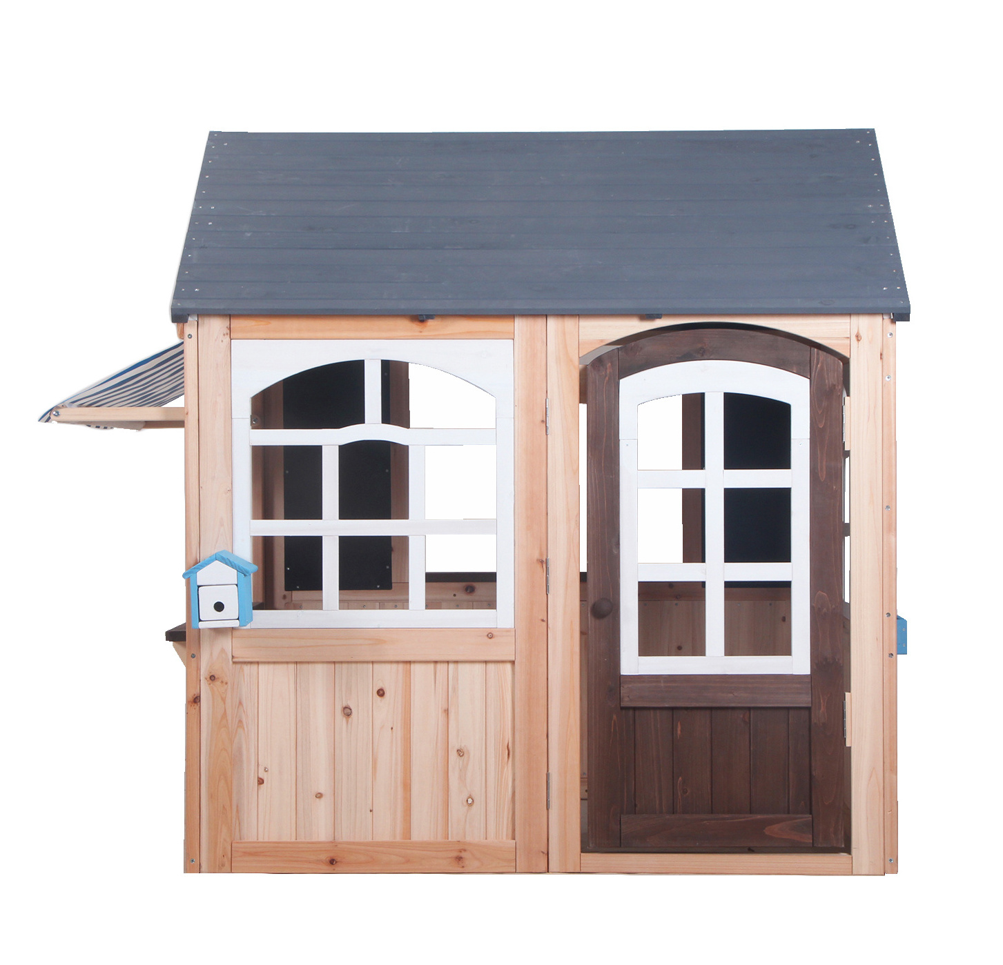 Wholesale Kids Play Coffee House Outdoor Wooden Playhouse For Kids With Window for Backyard Wood Cubby House