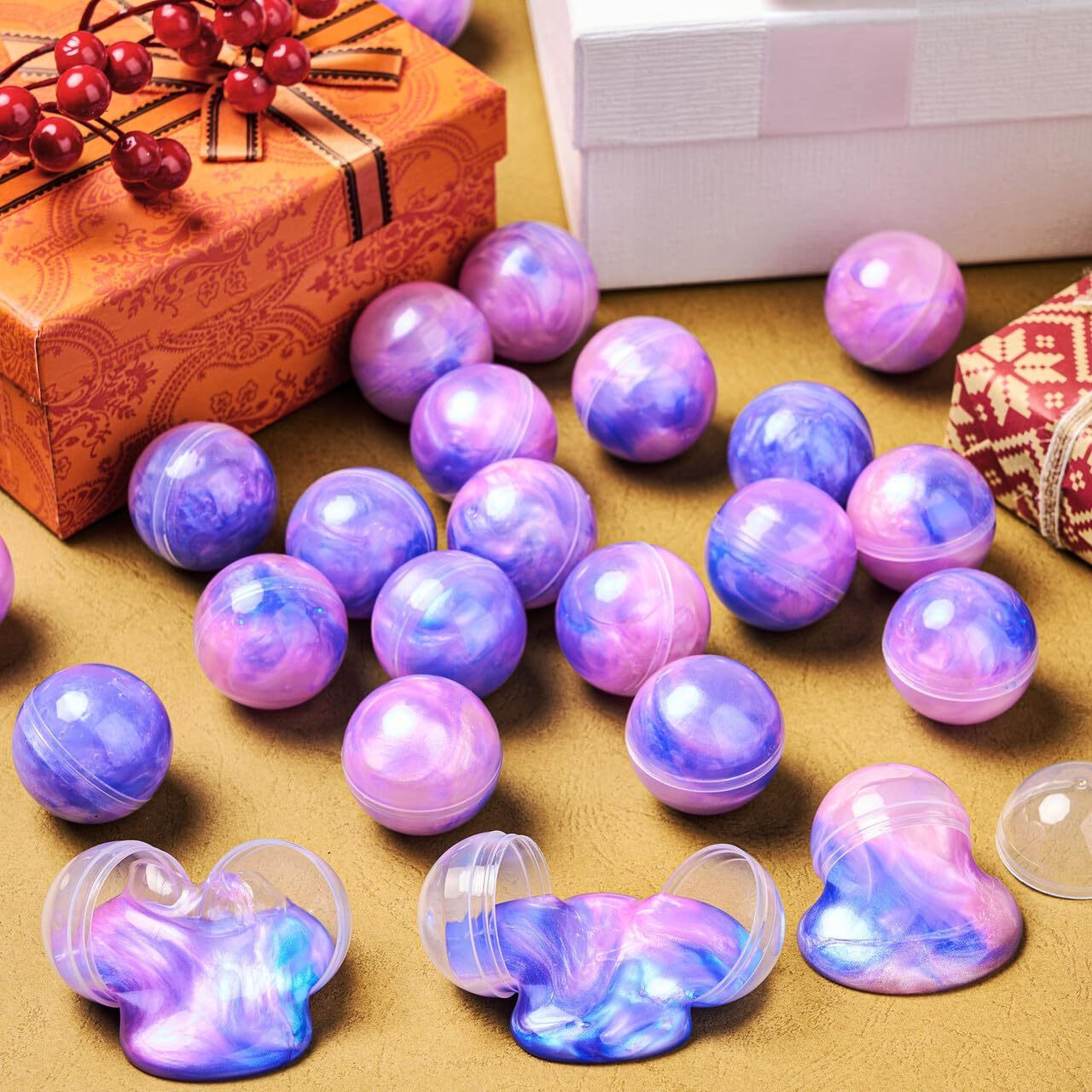 Slime Ball Party Favors Stretchy, Non-Sticky, Mess-Free Slime for Stress Relief Christmas Party Supplies  stress balls