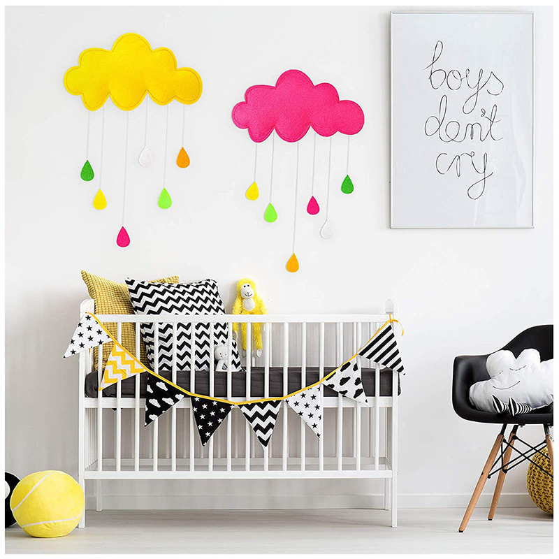 Baby Shower Wall Decor Kids Room Cloud Raindrop Hanging Decorations For Kids Play Tent