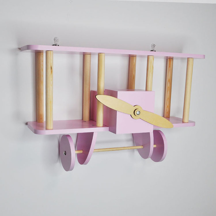 2023 Nordic Wooden Wall Shelves Home Decor Airplane Baby Nursery Decoration Kids Room Floating Shelf