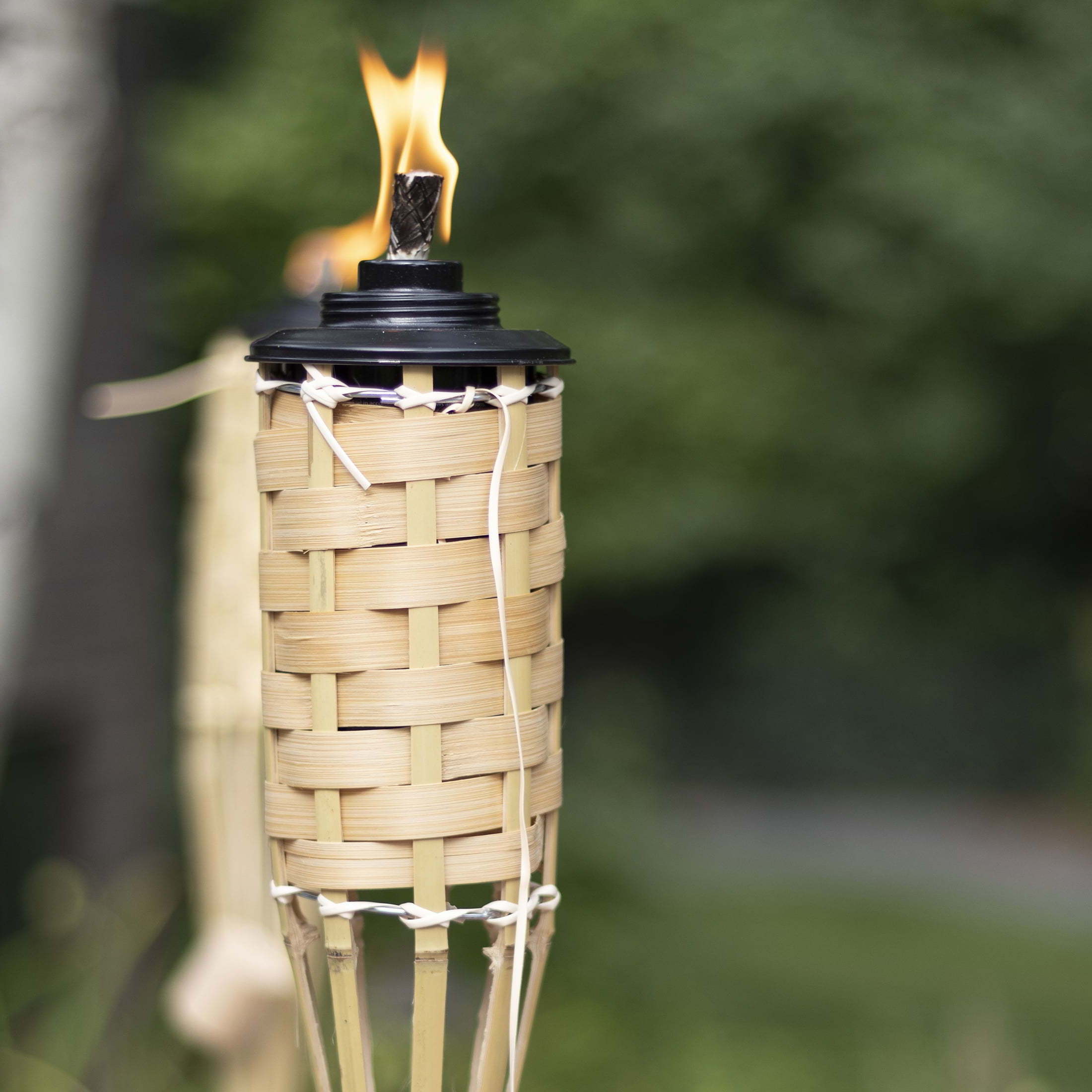 Wholesale oil flaming bamboo tiki torch light new trending mini torches for garden wedding decor