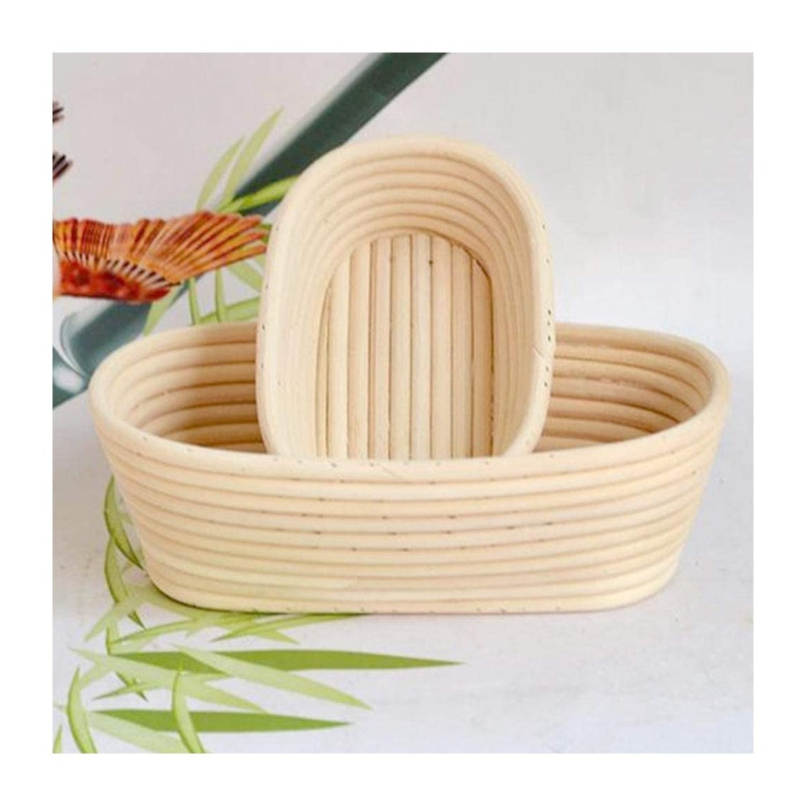 Bread banneton proofing basket set made in Vietnam to export natural rattan fermentation baskets best quality