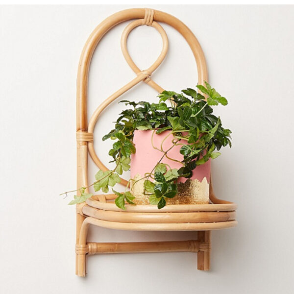 Wall hanging plant rack shelf small rattan wall-mounted plants stand shelves home living room decoration