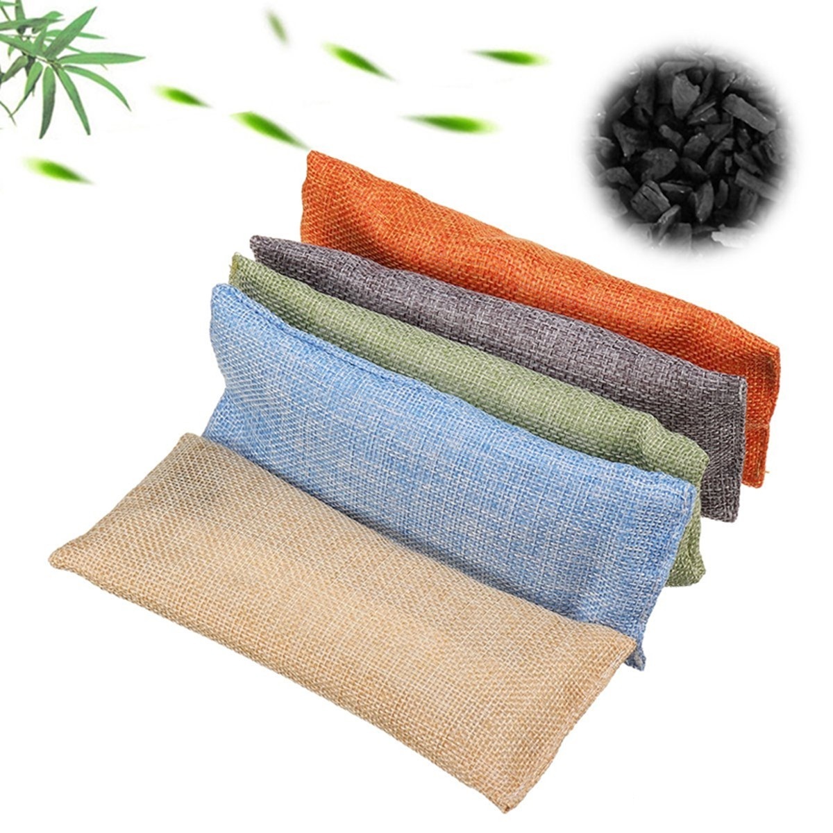 Air purifying bag set bamboo charcoal purifying odor absorber bags smell eliminator cheapest price