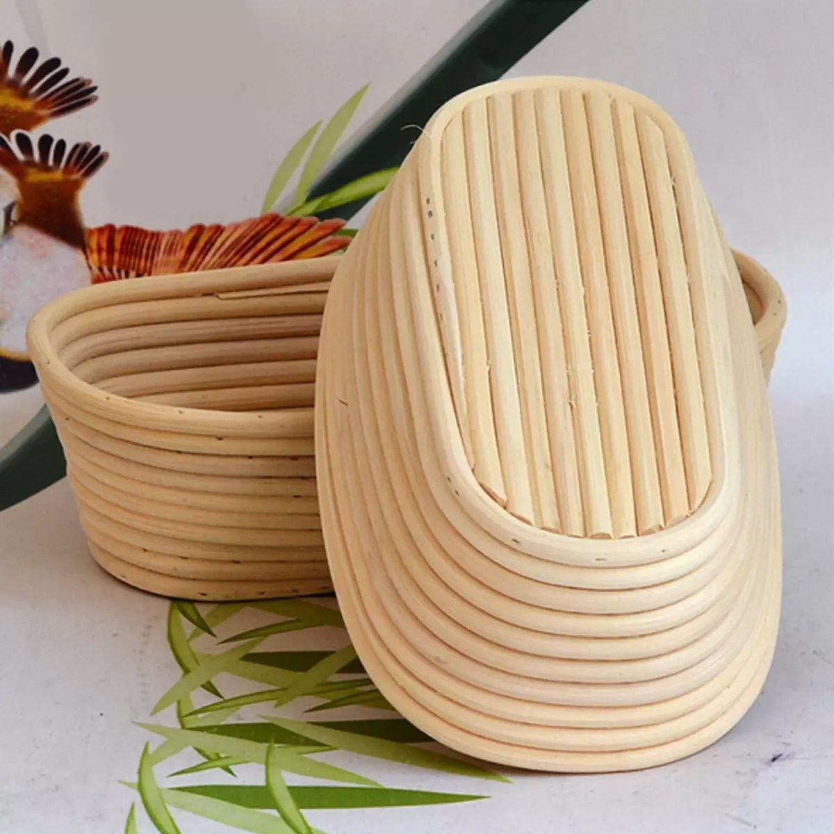 Bread banneton proofing basket set made in Vietnam to export natural rattan fermentation baskets best quality