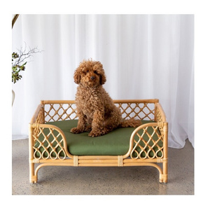 Rattan dog beds bamboo pet bed wholesale cheap price