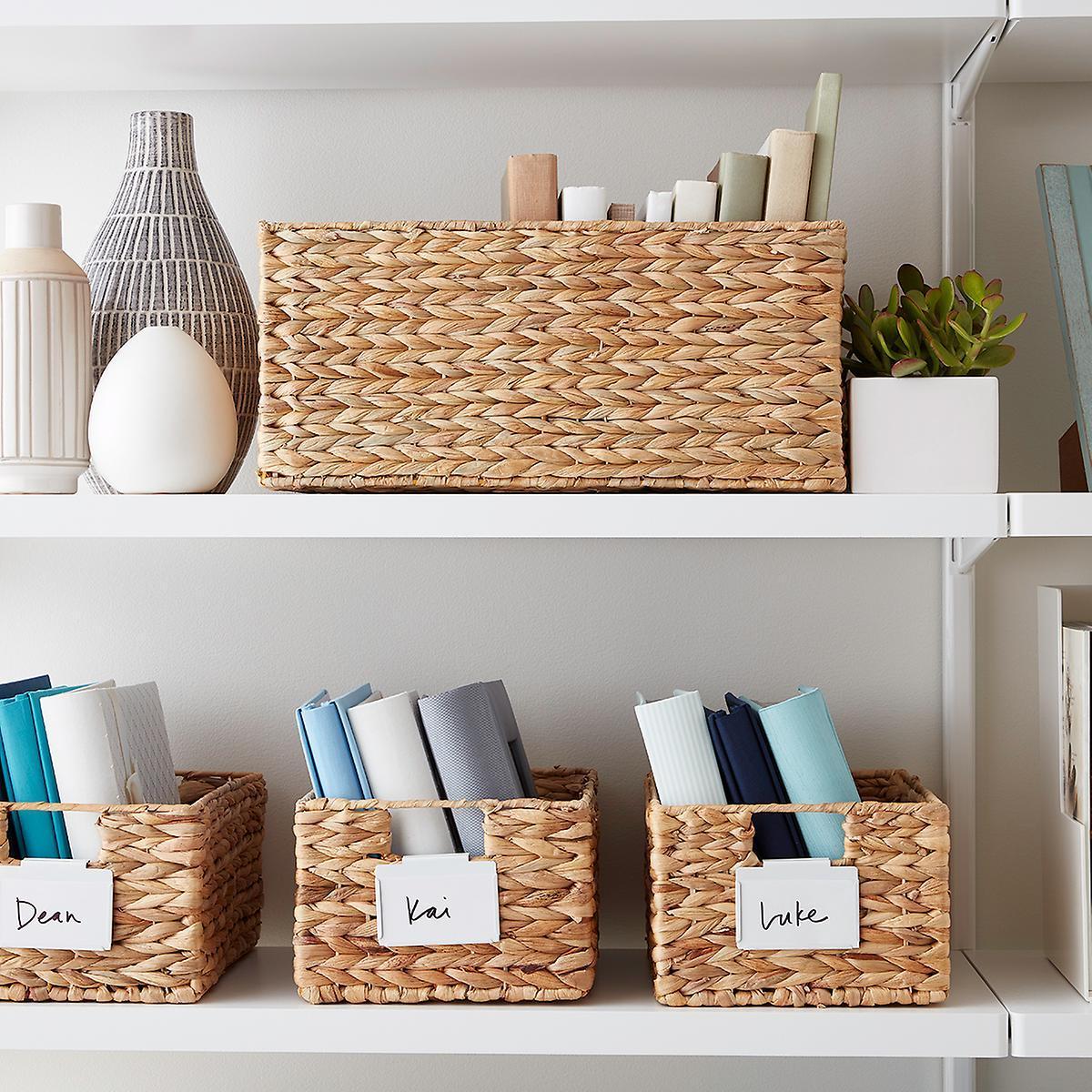 Eco friendly water hyacinth woven box baskets storage bin basket natural shelf boxes wholesale