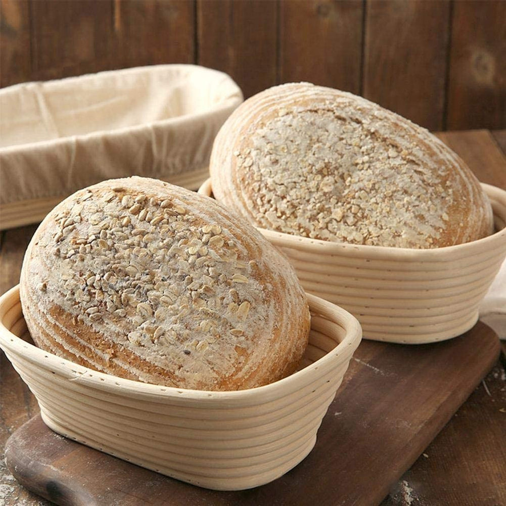 Bread banneton proofing basket set made in Vietnam to export natural rattan fermentation baskets best quality