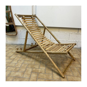 New arrival eco friendly sun beach chair portable compact folding bamboo chairs for sunbathing and resting