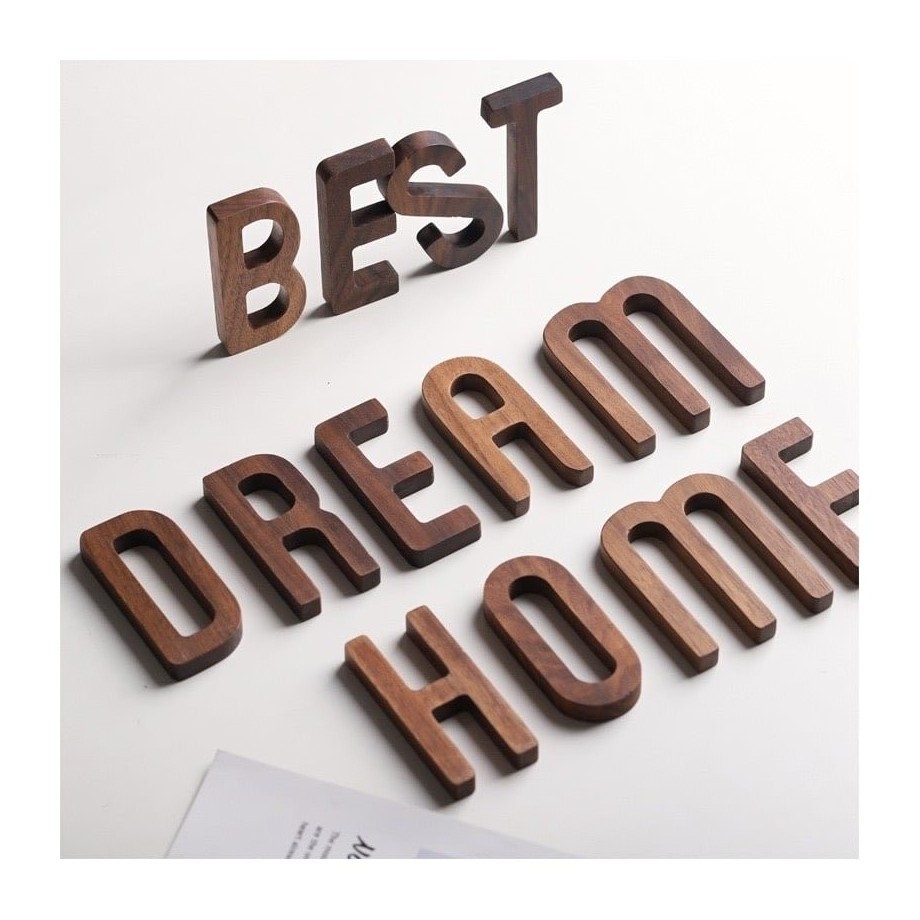 High quality wood alphabet decoration letter new design hanging wall letters for home indoor decor