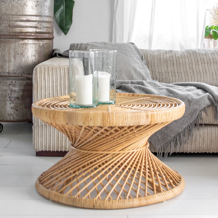 Indoor outdoor rattan wicker sofa side tables home furniture decoration good quality hourglass table from Vietnam