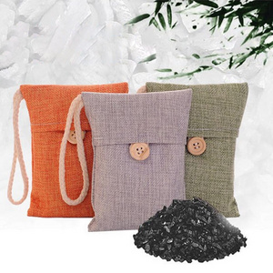 Bamboo activated charcoal air purifying bags Air dehumidifier odor absorber bag from Vietnam