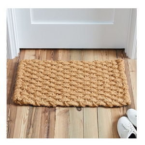 Vietnam high quality woven coconut fiber mat custom logo eco friendly front door coir mats