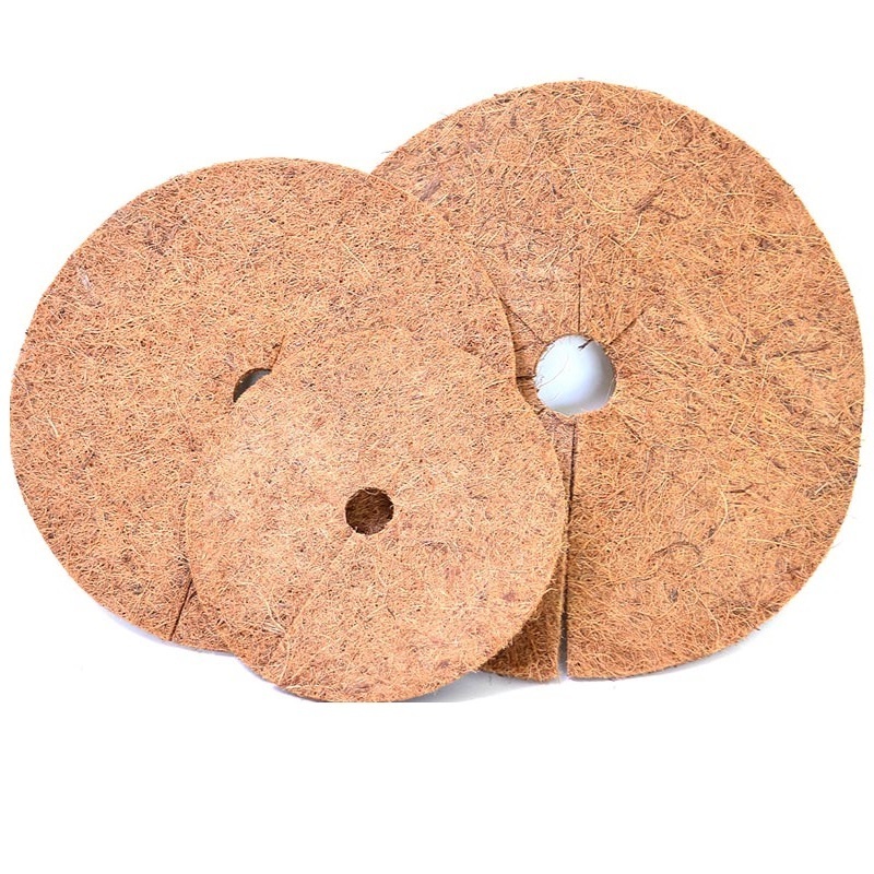 Hot sale coconut fiber round mat coco coir mulch mats for gardening farming cheap price from Vietnam