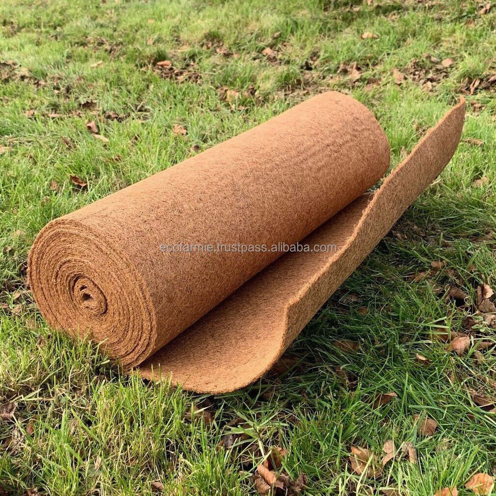 Natural biodegradable coconut fiber coir fibre grow mat sheets for microgreens coco precut pads