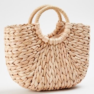 Natural handwoven water hyacinth beach handbags high quality big straw bags low Vietnam factory price