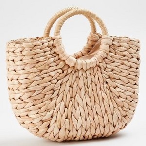 Natural handwoven water hyacinth beach handbags high quality big straw bags low Vietnam factory price