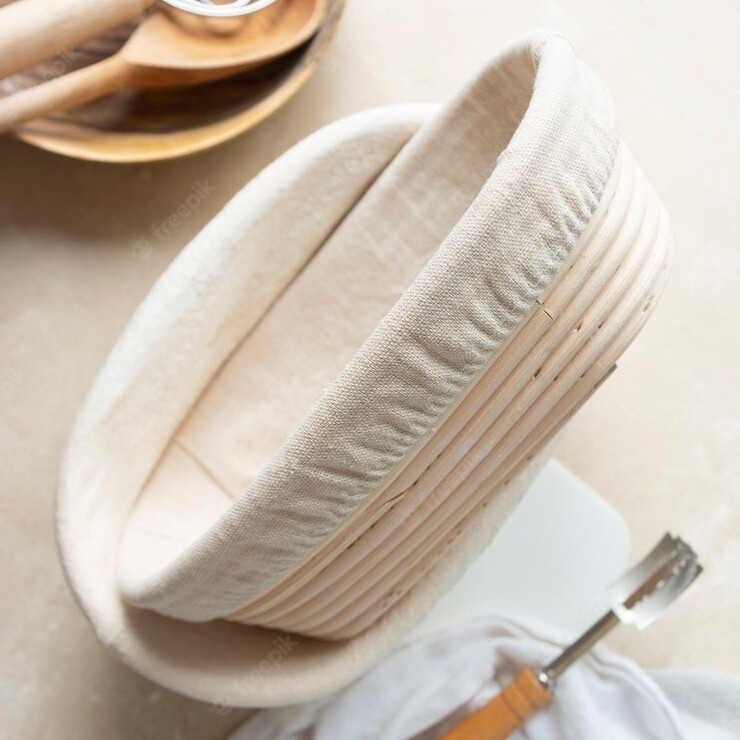 Proofing rattan banneton bread oval basket set with liner fermentation sourdough rising woven baskets