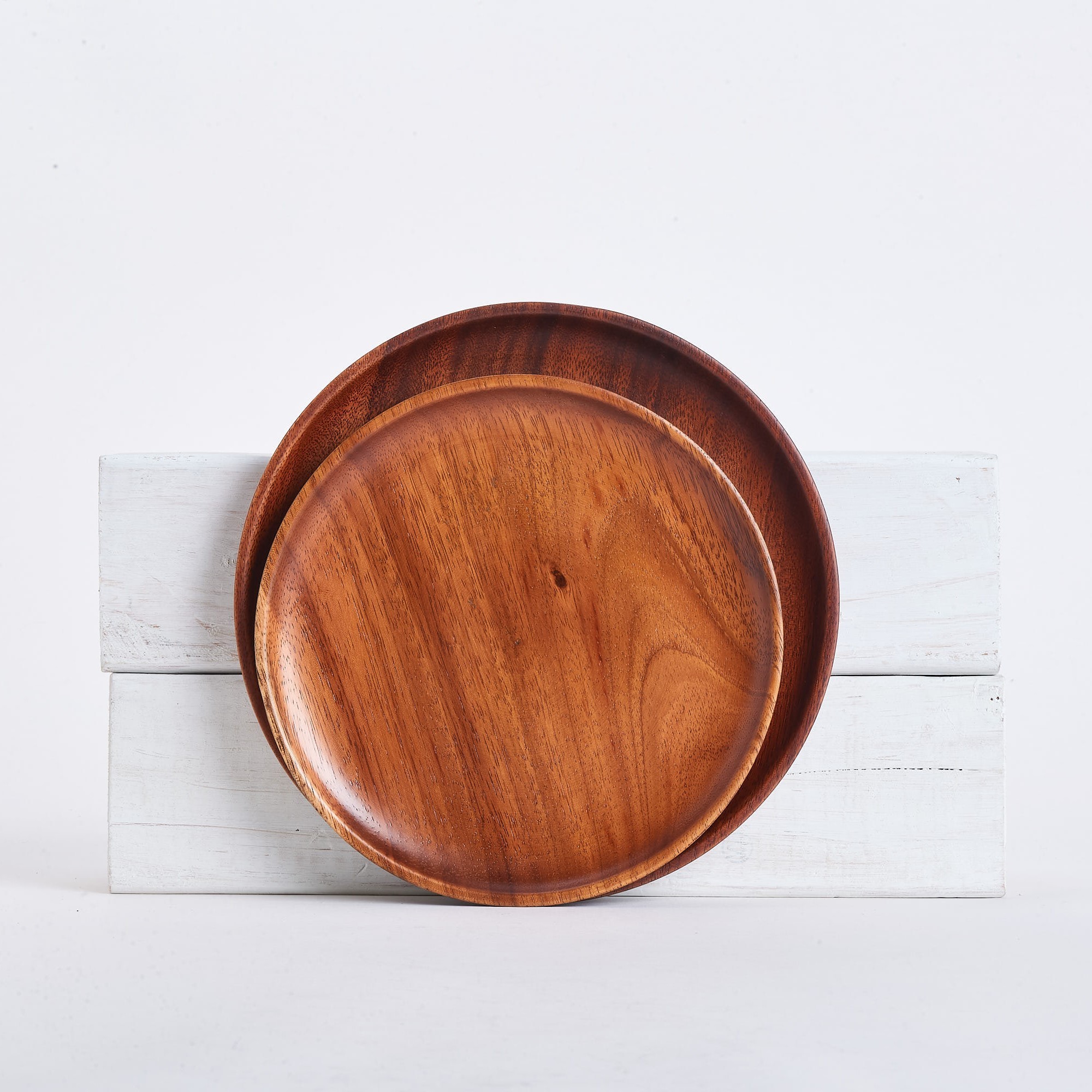 Handcrafted wood plate dinner set best price wooden dish top supplier wholesale acacia plates