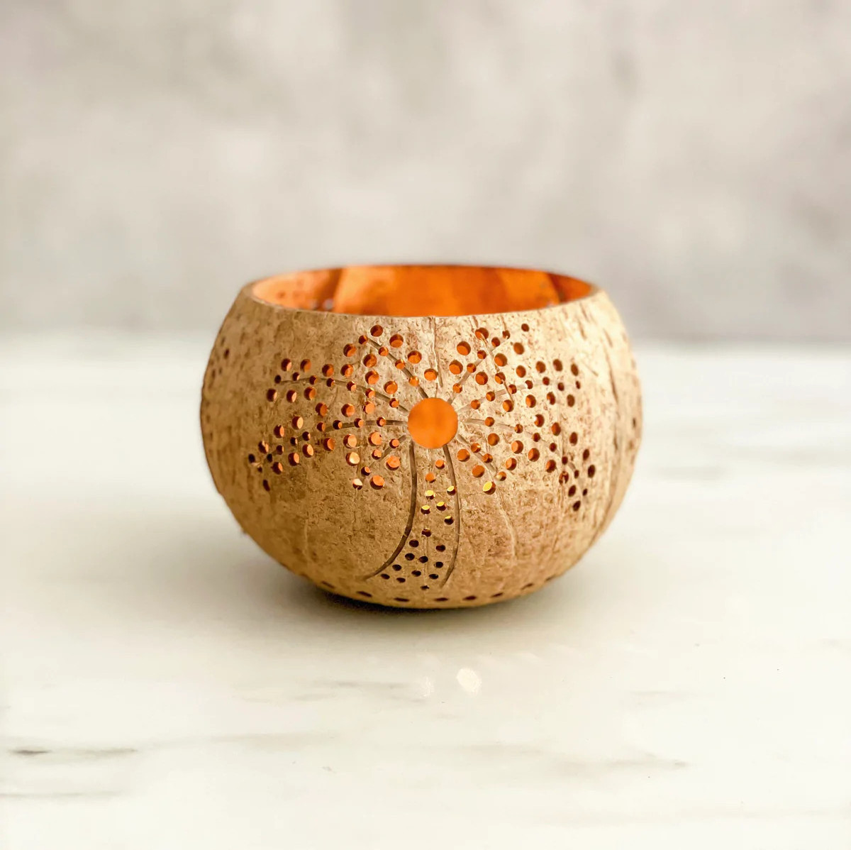 Coconut shell tealight candle holder wedding decor table centerpiece home decoration centerpieces