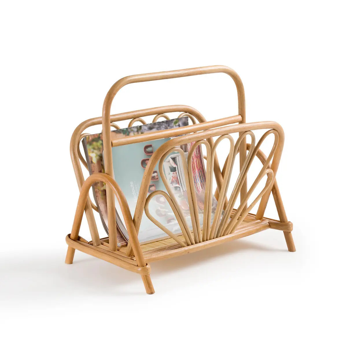 Rattan magazine holder racks newspaper holders paper files office organizer rack produced in Vietnam