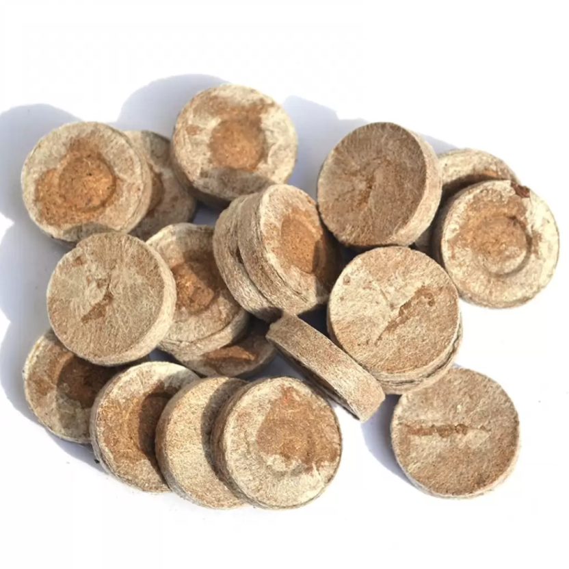 Biodegradable eco friendly coco coir peat pellets coconut fiber grow jiffy pellet disc wholesale price