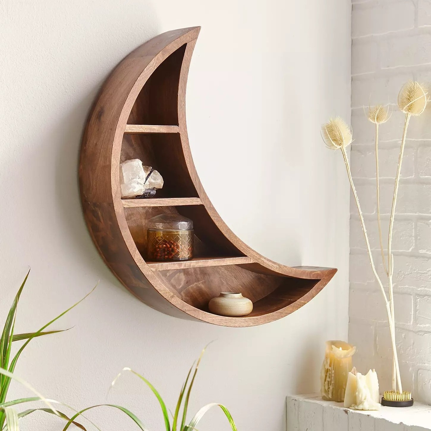 Wooden bookcase wall hanging shelves small spaces wood shelf for office storage or containing beauty products