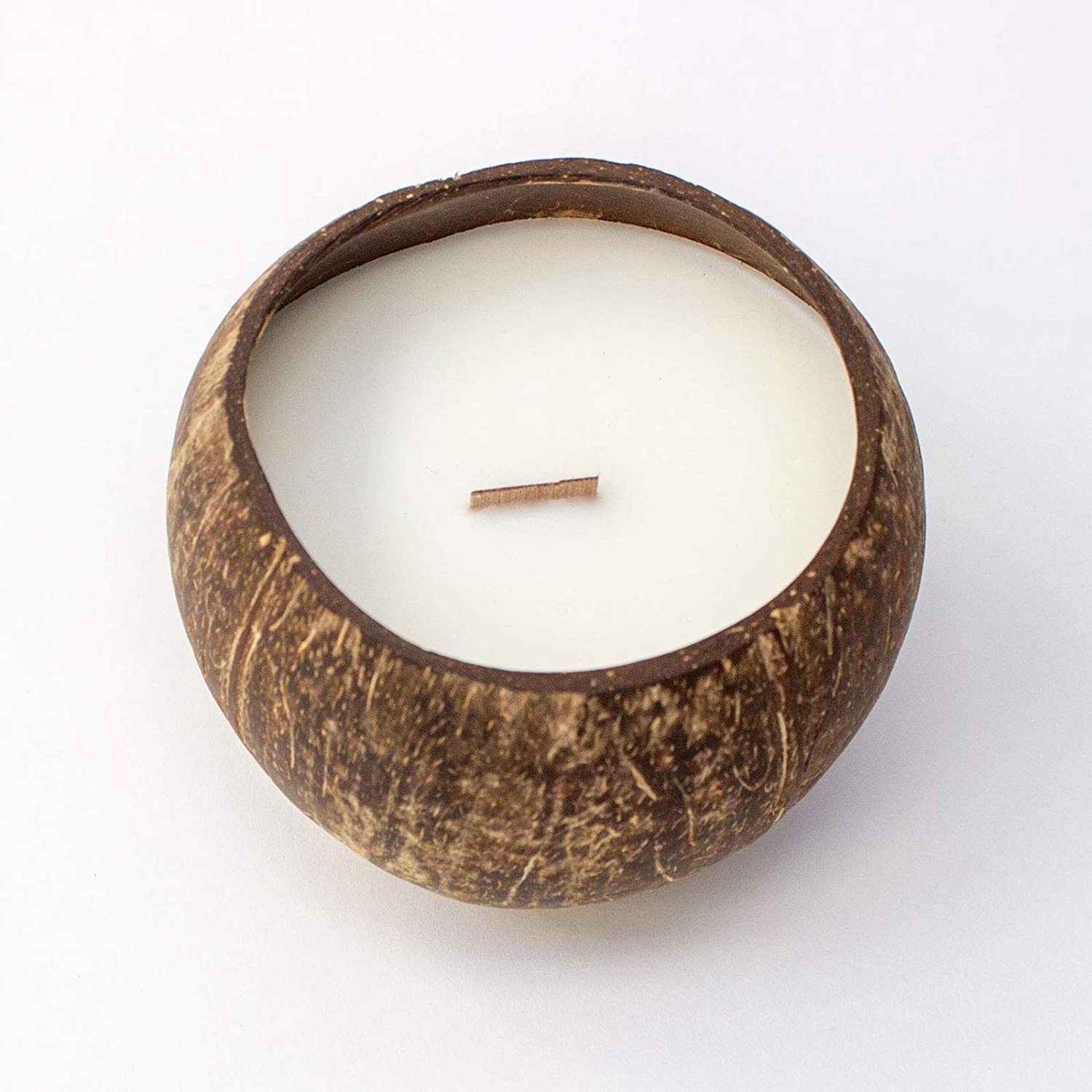 Eco Friendly Natural Vegetable Wax Candle in Coconut Shells Coconut Shell Candles from Vietnam