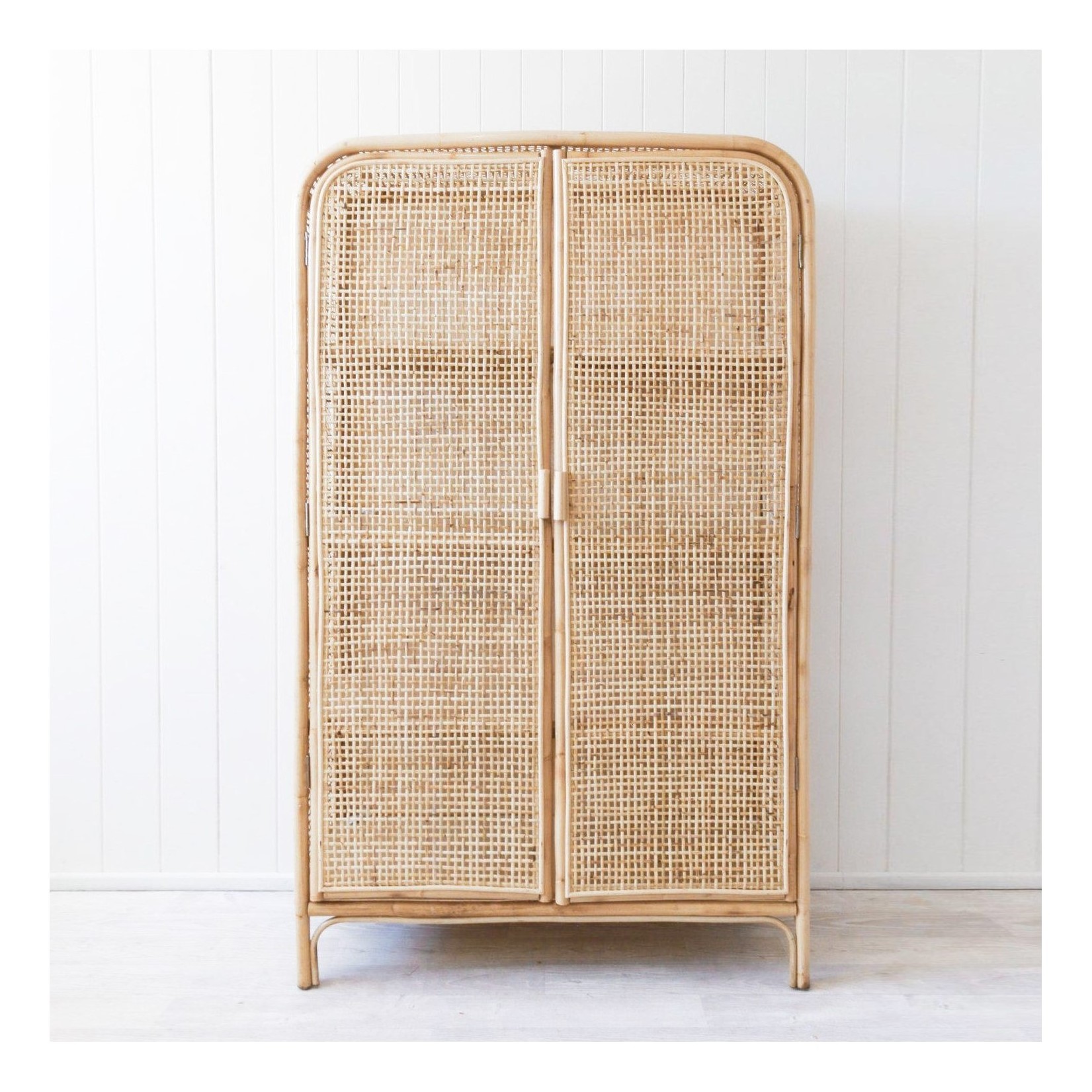 Handcrafted 100% rattan wardrobe bedroom furniture closets wholesale high quality tall dresser