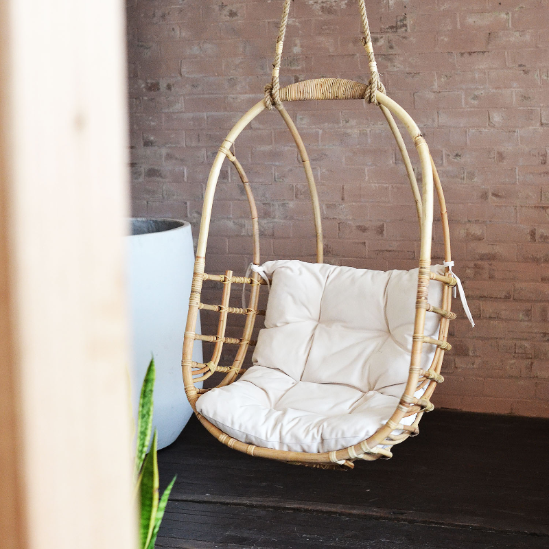 Outdoor and indoor furniture rattan swing chair balcony terrace egg chairs boho relaxing furnishings low MOQ support