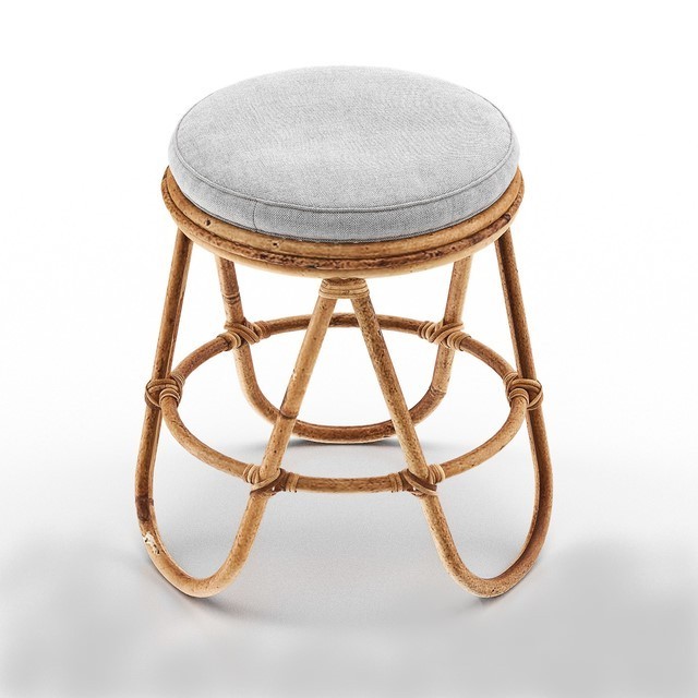 Popular outdoor bar stool ottomans rattan comfortable ottoman chairs modern stools made in Vietnam