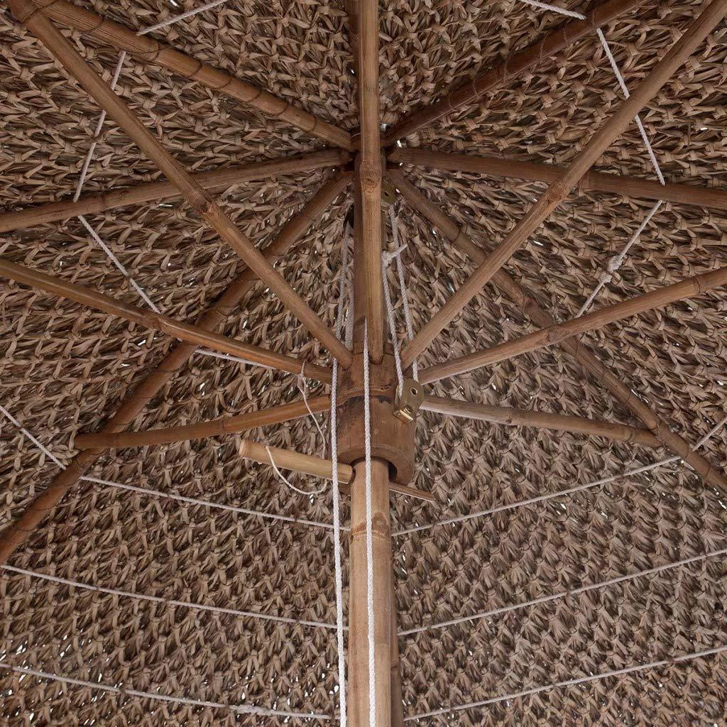 Beach canopy sun shade bamboo thatch big umbrella portable thatched natural palm leaf parasol umbrellas