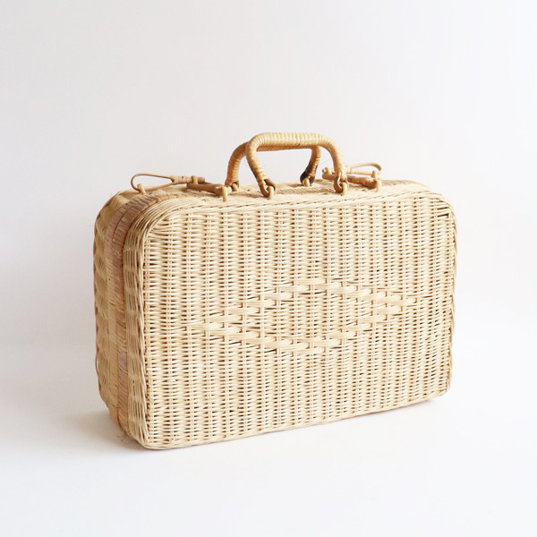 Luxury travel bag natural rattan suitcase bags white wicker carry on luggage handmade cheap willow traveling suitcases