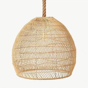 Hand crafted rattan pendant lampshade wholesale ceiling light frames eco friendly rattan lamps unique design