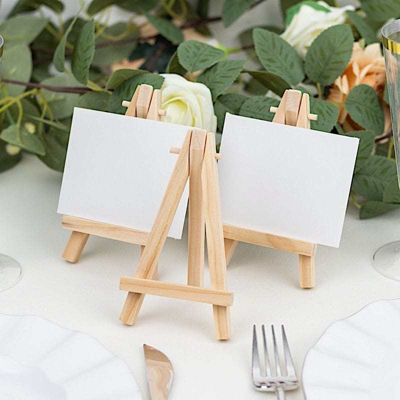 Small size wooden art easel wholesale customizable table desktop wedding photo display stand