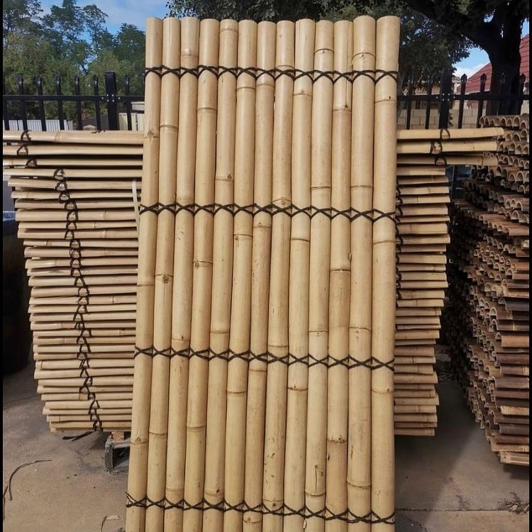 Wholesale factory price bamboo fence wood fencing slat natural materials solid backyard garden privacy fences