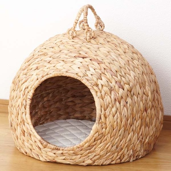 Other styles braided animal houses water hyacinth pet cages big cage carriers for dogs and cats pets house made in Vietnam