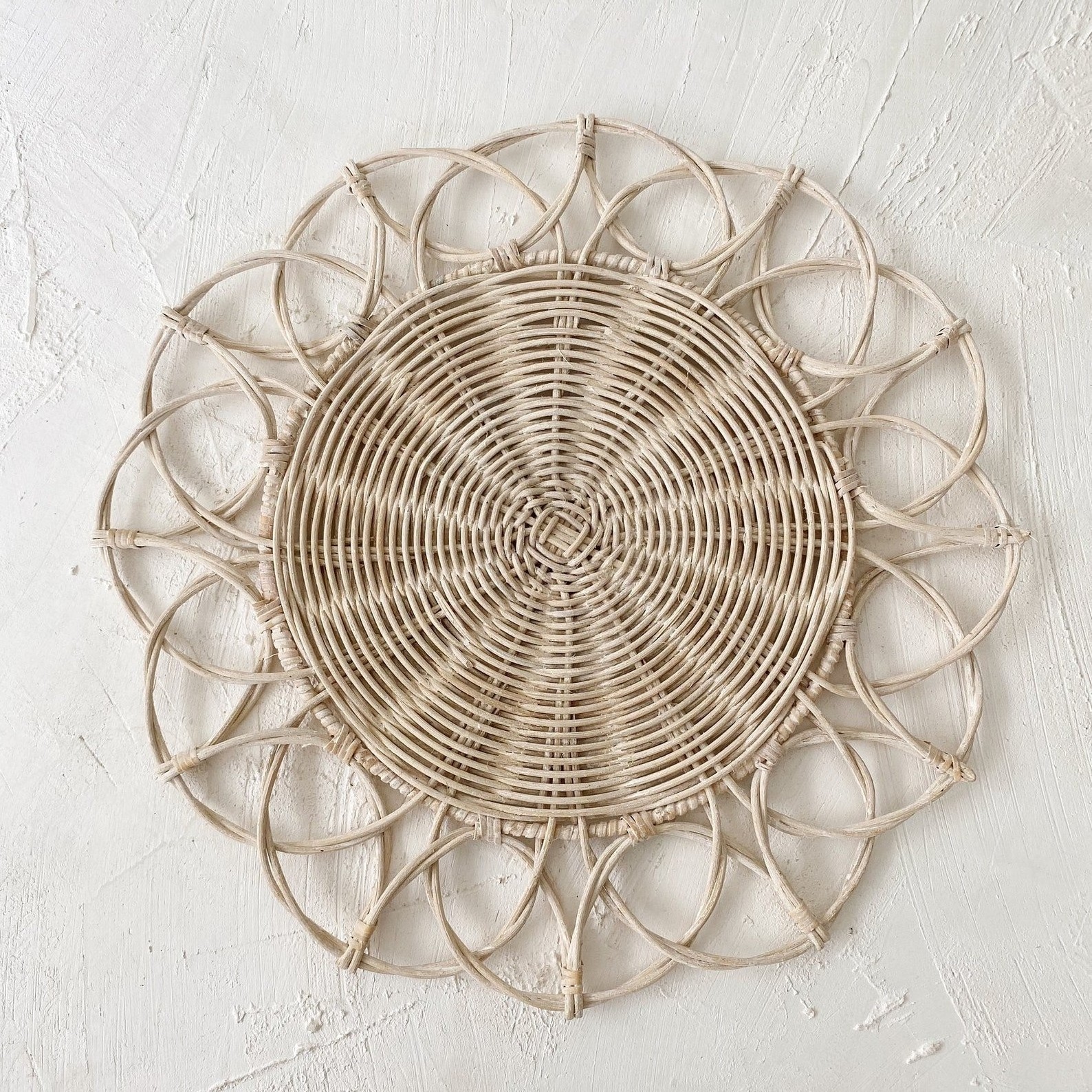 Beautiful eco friendly rattan flower petal placemat all sizes charger plate genuinely made in Vietnam