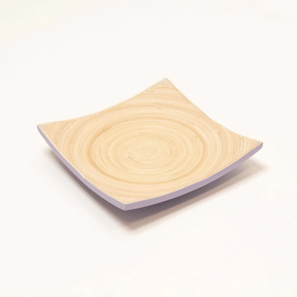 Home restaurant dinnerware tableware cheap coiled bamboo plate spun bamboo plates customized brand accepted