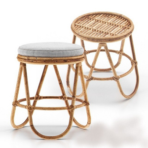 Popular outdoor bar stool ottomans rattan comfortable ottoman chairs modern stools made in Vietnam